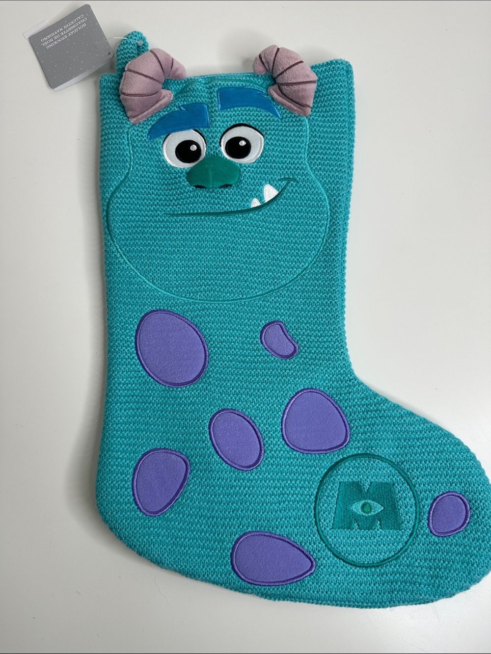 Disney Sulley Holiday Stocking - Teal & Purple
